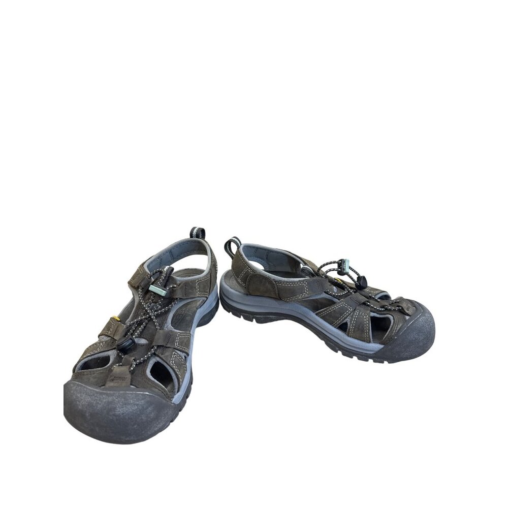 Keen Mens Brown Leather Hiking Sandals Shoes size 8 SKU 8236